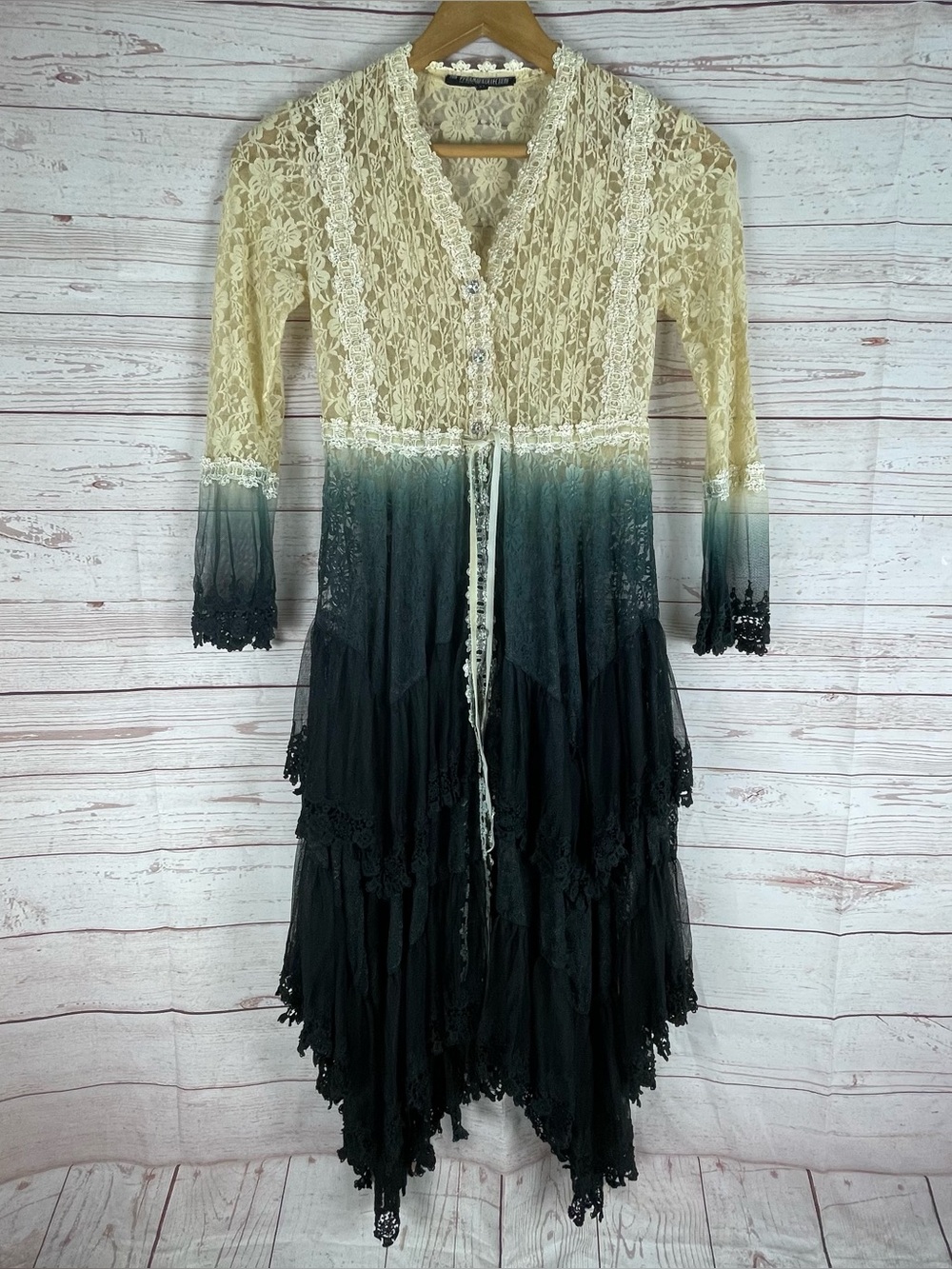 The Pyramid Collection Dress Sz XS Lace Fairycore Whimsygoth Witchy Festival